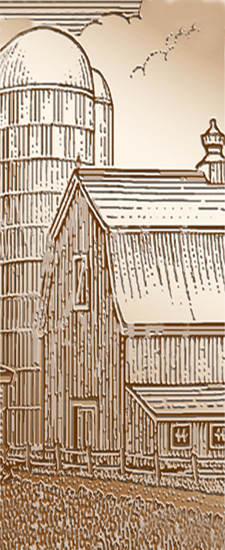 662 DLJ-564-BZ Barn Scene Bronze